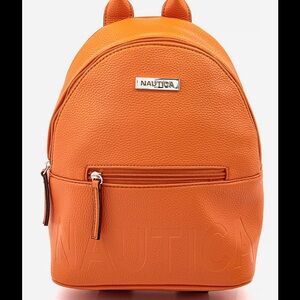 Nautica Women's Logo Backpack, 10.75" H x 9.1" L x 4.3" W, Orange Color - N/W/T.